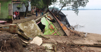 বন্যার পর নদীভাঙনের কবলে সুনামগঞ্জ