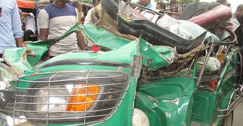 Four of a family killed as bus rams auto-rickshaw