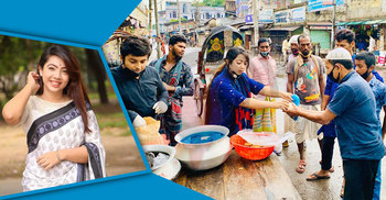 নিজে ইফতার বানিয়ে রোজাদারদের মাঝে বিতরণ করেন হিন্দু তরুণী