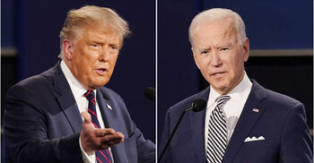 In 2020 finale, Trump combative, Biden on offense