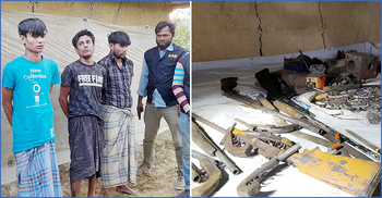 উখিয়ায় অস্ত্র তৈরির কারখানার সন্ধান, ৩ রোহিঙ্গা আটক