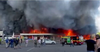 Russian missile strike kills 16 in shopping mall, Ukraine says