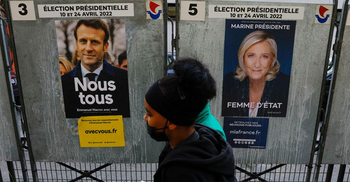 Le Pen pursues Macron in French presidential vote