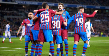 Aubameyang scores as Barca win at Real Sociedad