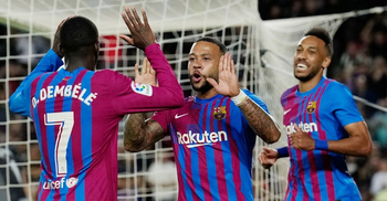 Aubameyang double helps Barcelona cruise past Celta