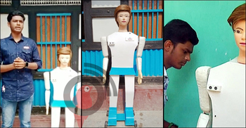 মোবাইলে ইন্টারনেট ঘেঁটেই রোবট বানিয়ে ফেলল কিশোর সুজন