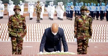 Indian president pays homage to Liberation War martyrs