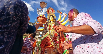 Durga Puja ends with immersion of idols