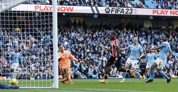 Toney scores twice as Brentford stun Man City