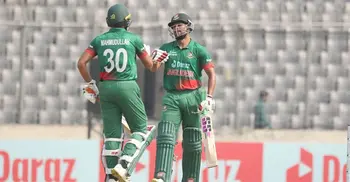 Shanto's maiden fifty steers Bangladesh to 209 in 1st ODI