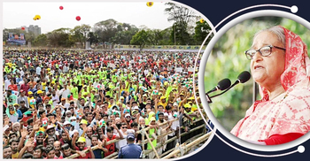 PM blasts BNP leaders for falsifying against AL, indulging in corruption