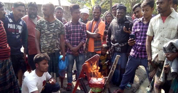 গাবুরায় নলকূপের পানিতে গ্যাস