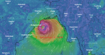 মোংলা থেকে ৩৫০ কিলোমিটার দূরে ঘূর্ণিঝড় ‘বুলবুল’