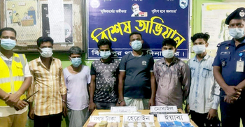 বিরামপুরে বাবা-ছেলেসহ ৬ মাদক কারবারি গ্রেফতার