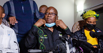 South Africa’s ex-president Jacob Zuma hands himself over to police