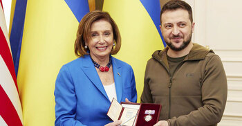 Pelosi visits Kyiv, meets with Ukraine president