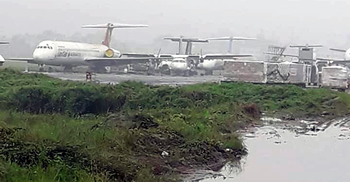 ‘ময়লার ভাগাড়’ শাহজালাল বিমানবন্দর