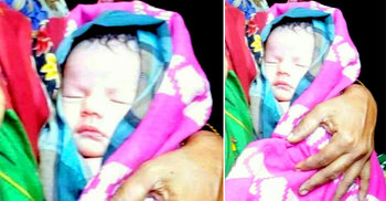 ধানক্ষেতে কাঁদছিল ফুটফুটে নবজাতক