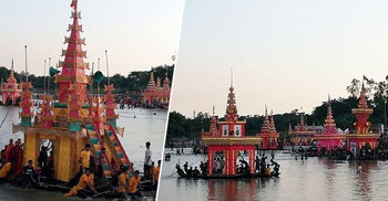 স্বর্গে যাওয়ার ‘কল্প জাহাজ’ ভাসাতে দর্শনার্থীদের ভিড়