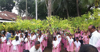 টিফিনের টাকা বাঁচিয়ে ২৫ হাজার চারা রোপণ