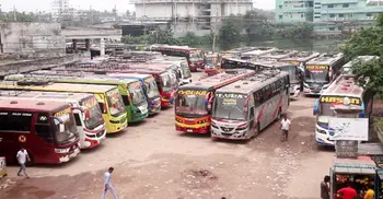 Bus services halted on Natore-Rajshahi route
