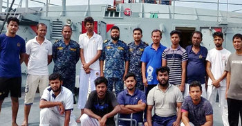 বঙ্গোপসাগরে ডুবে যাওয়া ১৪ নাবিককে জীবিত উদ্ধার