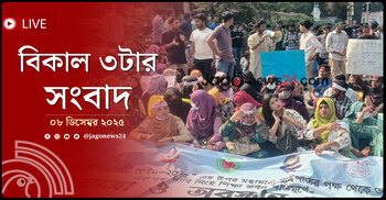 বিকাল ৩টার নিউজ আপডেট | সোমবার, ০৮ ডিসেম্বর ২০২৫