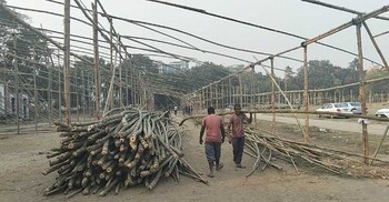 ঈদের জামাতের জন্য প্রস্তুত হচ্ছে জাতীয় ঈদগাহ ময়দান