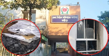লক্ষ্মীপুরে নির্বাচন কার্যালয়ে দুর্বৃত্তের আগুন