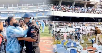 মেসিকে দেখতে না পেয়ে যুবভারতী ক্রীড়াঙ্গনে চরম বিশৃঙ্খলা