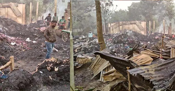 রাজবাড়ীতে তুলার কারখানায় আগুন দেওয়ার অভিযোগ