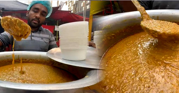 গুলশানে অর্ধেক দামে মিলছে ঝুড়া মাংসের করাচি হালিম