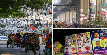 ঢাকা এখন ‘পোস্টার-ব্যানারের নগরী’