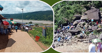 তপ্ত দুপুরে সিক্ত হলাম জাফলংয়ে