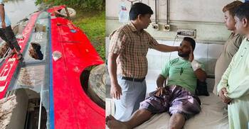 নিয়ন্ত্রণ হারিয়ে বাস খাদে, গণঅধিকার পরিষদের মুখপাত্রসহ আহত ২২