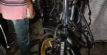 ফরিদপুরে সড়কে ঝরলো বাবার প্রাণ, গুরুতর আহত ছেলে