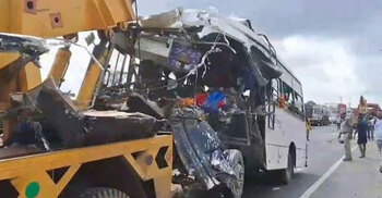 10 killed as bus hits parked truck in India’s West Bengal