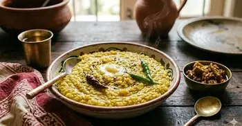 বৃষ্টির দুপুরে পাতে রাখুন আচারি খিচুড়ি