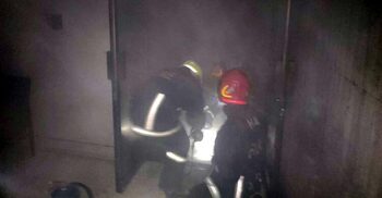 Fire at Sena Kalyan Bhaban in Motijheel