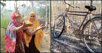 কুষ্টিয়ায় চার কিমি এলাকাজুড়ে আগুন, দুই হাজার পানবরজ পুড়ে ছাই