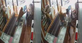 গয়নার দোকানে ডাকাতি করতে গিয়ে ২৫ সেকেন্ডে ২০টি থাপ্পড় খেলেন নারী