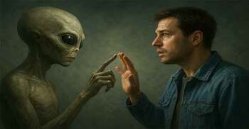 মহাকাশযান থেকে বেরিয়ে এসে মানুষের সঙ্গে কথা বলেছিল এলিয়েন