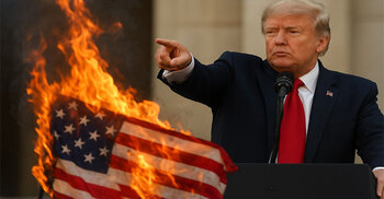 যুক্তরাষ্ট্রের পতাকা পোড়ালে কারাদণ্ড-ভিসা বাতিল: ট্রাম্পের আদেশ