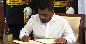 Dissanayake sworn in as Sri Lankan President