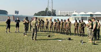 মার্কিন মেরিন ও বাংলাদেশ সেনাবাহিনীর সদস্যদের যৌথ প্রশিক্ষণ