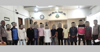 উত্তরায় পুলিশের বিশেষ অভিযানে গ্রেফতার ১৩