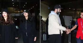 মেয়েকে নিয়ে বিমানবন্দরে ঐশ্বরিয়া, দেখা গেল অভিষেককেও