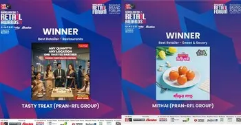 রিটেইল অ্যাওয়ার্ডে প্রাণের ঝুড়িতে পাঁচ পুরস্কার