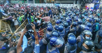 Police obstruct 'Long March to Indian High Commission' in Badda
