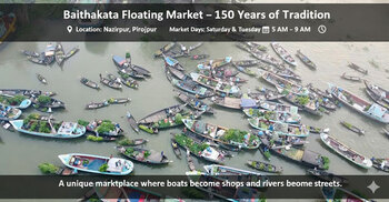 A market on water: Where trade, tradition and tourism meet in Baithakata